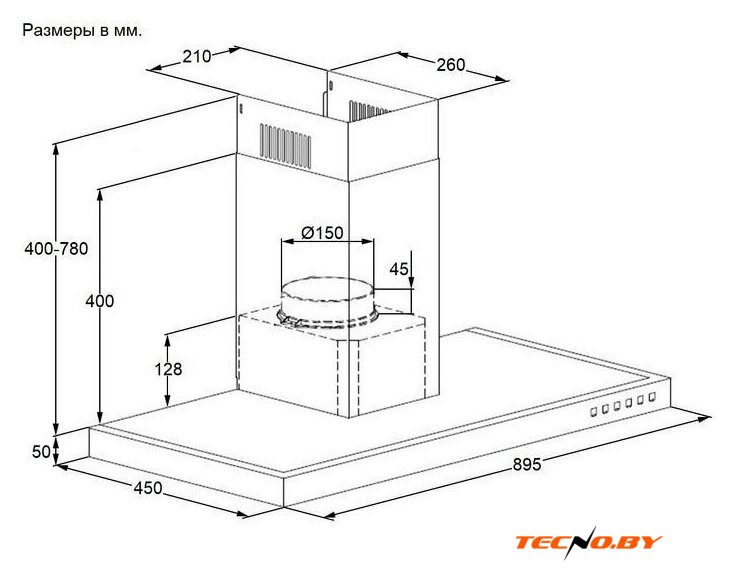 Кухонная вытяжка MAUNFELD TSH 90 PUSH (черный) - Изображение №14 — Интернет-Магазин TECNO.BY