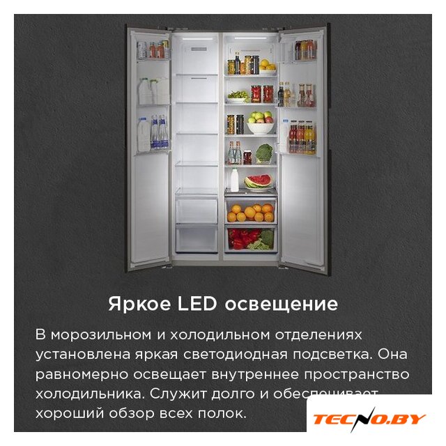Холодильник side by side MAUNFELD MFF191NFSB - Изображение №27 — Интернет-Магазин TECNO.BY