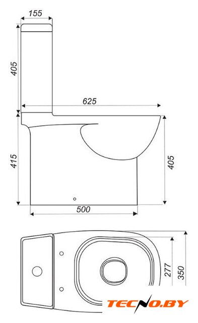 Унитаз напольный Sanita Quadro QDRSLCC01151022 - Изображение №2 — Интернет-Магазин TECNO.BY