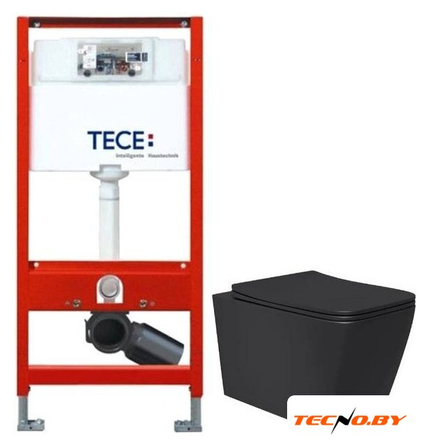 Унитаз подвесной Lauter Magdeburg 21103EC + TECE Profil 9300302 (черный матовый) - Изображение №1 — Интернет-Магазин TECNO.BY