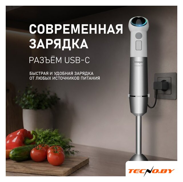 Погружной блендер Weissgauff WHB 341 PTW CordLess Titan - Изображение №15 — Интернет-Магазин TECNO.BY