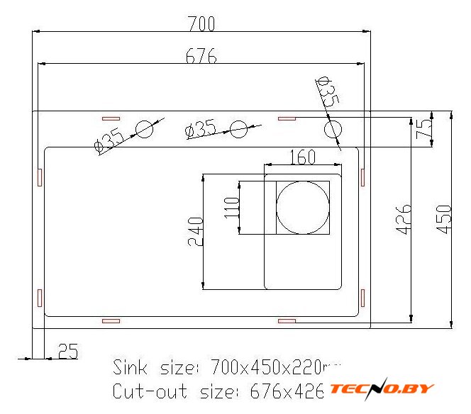 Кухонная мойка Stellar Decor S7045NB-A-D (нано черный, c доской) - Изображение №8 — Интернет-Магазин TECNO.BY