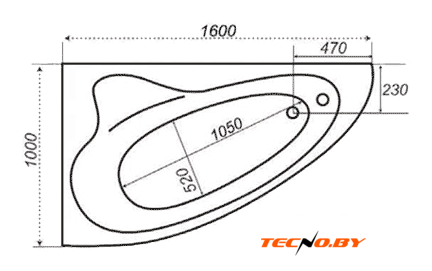Ванна Triton Николь (правая) 160x100 - Изображение №6 — Интернет-Магазин TECNO.BY