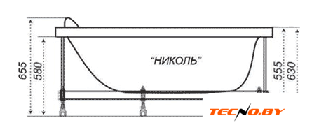 Ванна Triton Николь (правая) 160x100 - Изображение №4 — Интернет-Магазин TECNO.BY