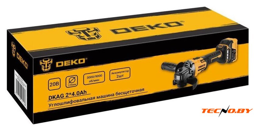 Угловая шлифмашина Deko DKAG 063-2153 (с 2-мя АКБ) - Изображение №5 — Интернет-Магазин TECNO.BY