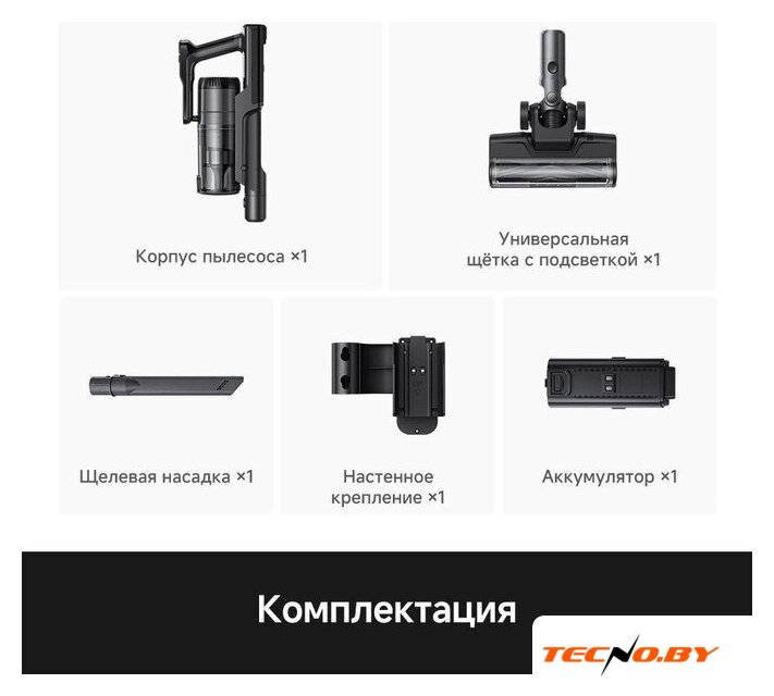 Пылесос Trouver Cordless Vacuum Cleaner S1 Lite VJ14A (евровилка) - Изображение №3 — Интернет-Магазин TECNO.BY