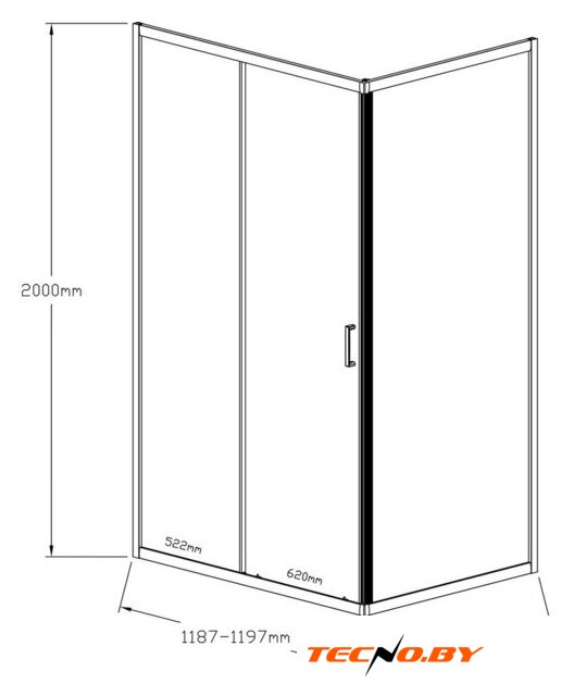 Душевой уголок IVA E3SB129C - Изображение №3 — Интернет-Магазин TECNO.BY