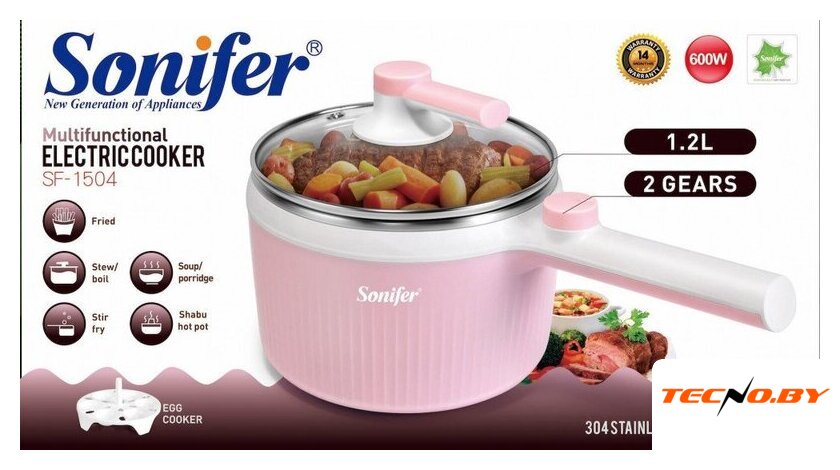Электрокастрюля Sonifer SF-1504 (розовый) - Изображение №1 — Интернет-Магазин TECNO.BY
