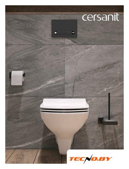 Унитаз подвесной Cersanit Carina New Clean On с инстал. Link Pro (с кнопкой Estetica 64112 черный/хром) - Изображение №16 — Интернет-Магазин TECNO.BY