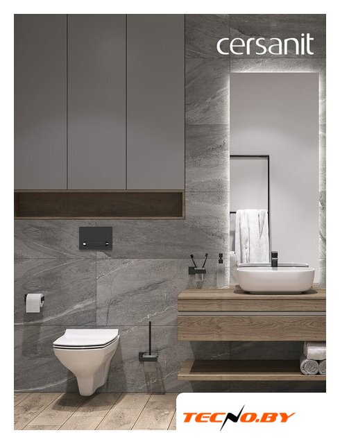 Унитаз подвесной Cersanit Carina New Clean On с инстал. Link Pro (с кнопкой Estetica 64112 черный/хром) - Изображение №15 — Интернет-Магазин TECNO.BY