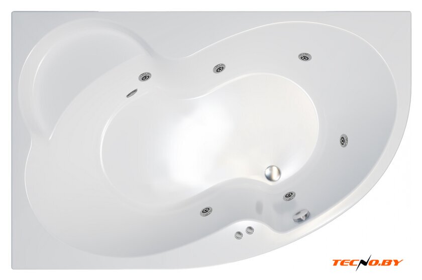 Ванна Triton Мари 170x110 R Базовая Flat (с гидромассажем) - Изображение №1 — Интернет-Магазин TECNO.BY