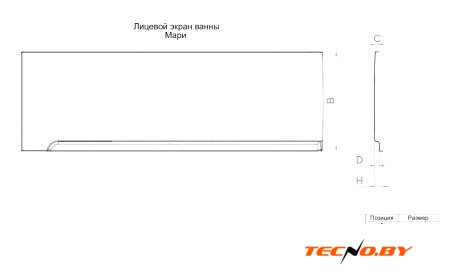 Ванна Triton Мари 170x110 R Базовая Flat (с гидромассажем) - Изображение №3 — Интернет-Магазин TECNO.BY