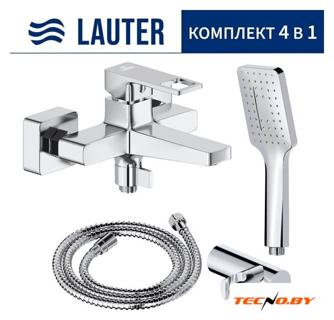 Смеситель Lauter Cascade 21CK6615C с лейкой Relexa Fleur 21S00126 - Изображение №1 — Интернет-Магазин TECNO.BY