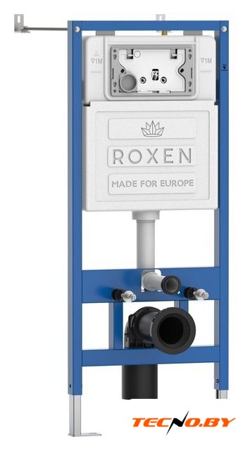 Инсталляция для унитаза Roxen StounFix Dual Fresh 710200 с удлиненными креплениями в комплекте и встр. контейнером для гигиенических таблеток (аромадозатор) - Изображение №1 — Интернет-Магазин TECNO.BY