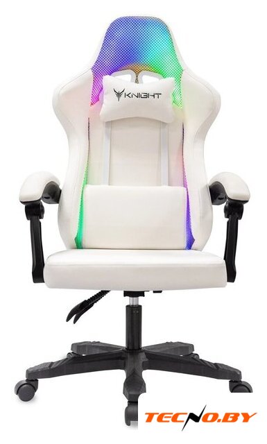 Игровое (геймерское) кресло Knight Wolf RGB (белый) - Изображение №2 — Интернет-Магазин TECNO.BY