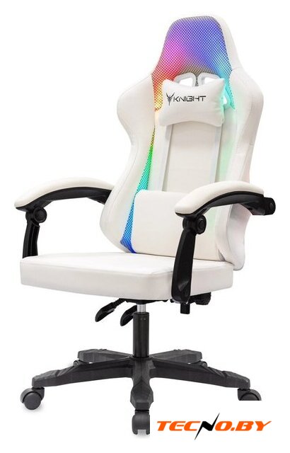Игровое (геймерское) кресло Knight Wolf RGB (белый) - Изображение №3 — Интернет-Магазин TECNO.BY
