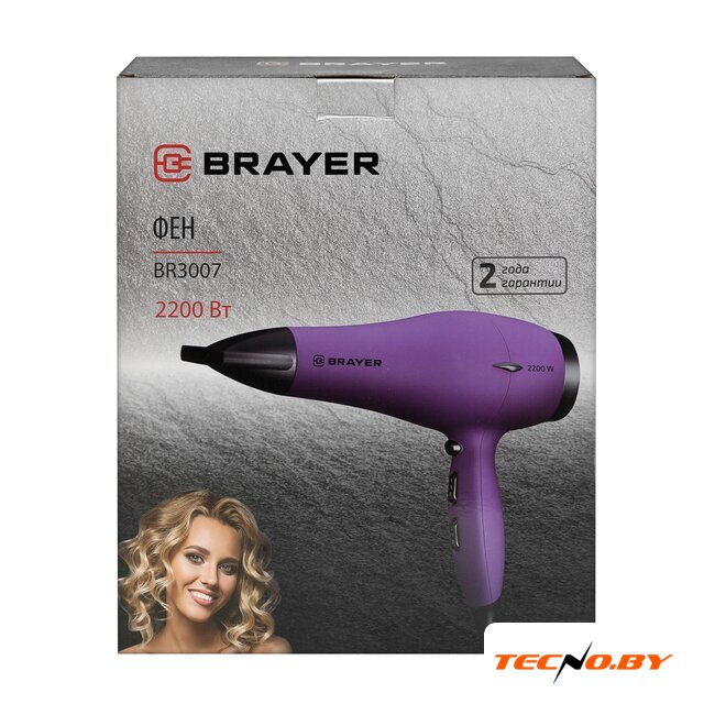 Фен Brayer BR3007 - Изображение №2 — Интернет-Магазин TECNO.BY