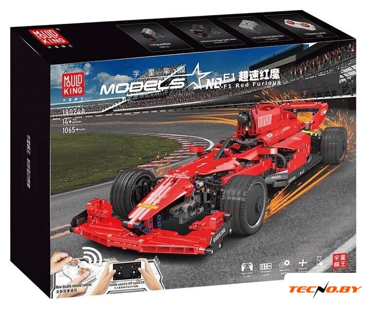 Конструктор Mould King 18024A Автомобиль Formula 1. Красная ярость - Изображение №1 — Интернет-Магазин TECNO.BY
