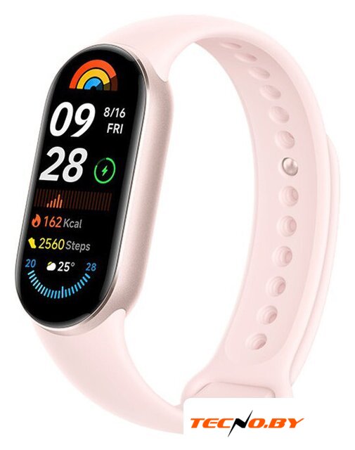 Фитнес-браслет Xiaomi Smart Band 9 (розовое золото, с розовым силиконовым ремешком, китайская версия) - Изображение №1 — Интернет-Магазин TECNO.BY