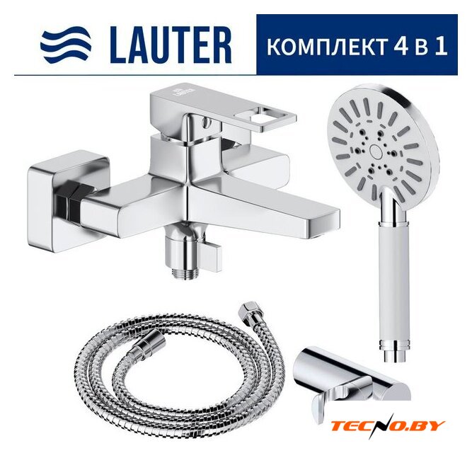 Смеситель Lauter Cascade 21CK6615C с лейкой Relexa Nevada 21S10146 - Изображение №1 — Интернет-Магазин TECNO.BY