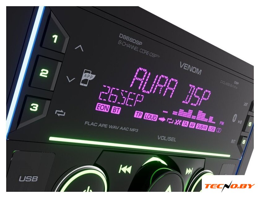 USB-магнитола Aura Venom-D868DSP - Изображение №4 — Интернет-Магазин TECNO.BY