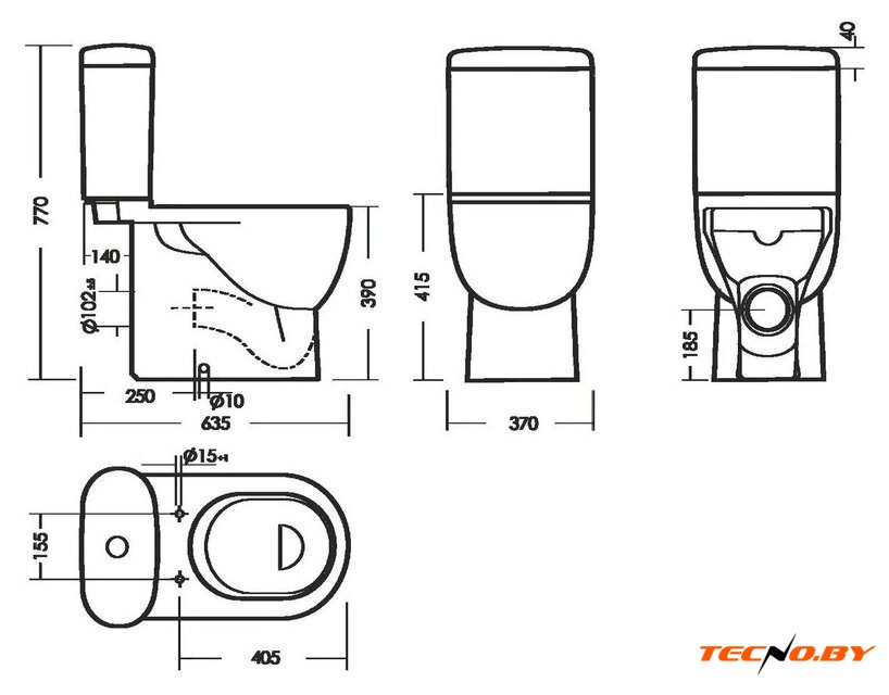 Унитаз напольный Sanita Luxe Art Comfort WC.CC/Art/2-DM/WHT.G/S1 - Изображение №6 — Интернет-Магазин TECNO.BY