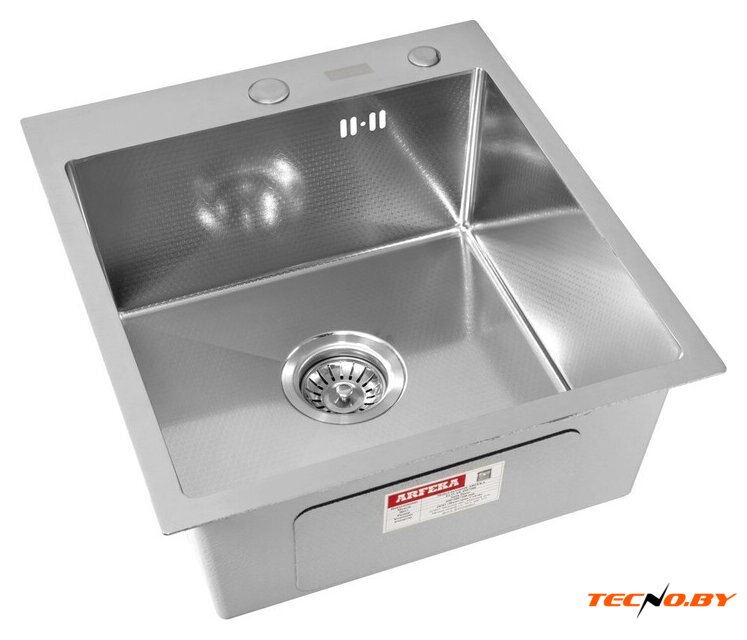 Кухонная мойка ARFEKA ECO AR 450*500 SATIN DECOR - Изображение №2 — Интернет-Магазин TECNO.BY