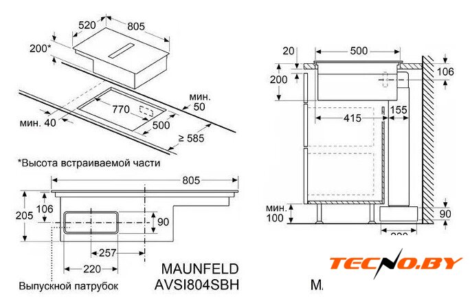 Варочная панель MAUNFELD AVSI804SBH - Изображение №24 — Интернет-Магазин TECNO.BY