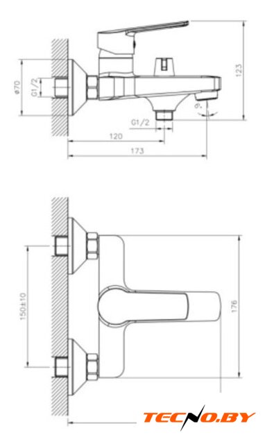 Смеситель Decoroom DR22036 - Изображение №2 — Интернет-Магазин TECNO.BY