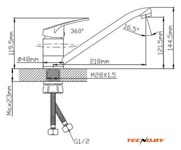 Смеситель Potato D124-49SW - Изображение №4 — Интернет-Магазин TECNO.BY