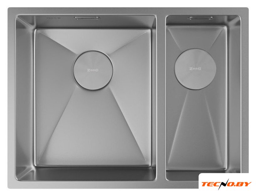 Кухонная мойка ZorG Zerox 58-2 U / IF-R Steel - Изображение №3 — Интернет-Магазин TECNO.BY