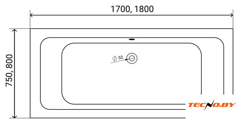 Ванна Lauter Olympia 170x75 21100075 (с каркасом) - Изображение №7 — Интернет-Магазин TECNO.BY