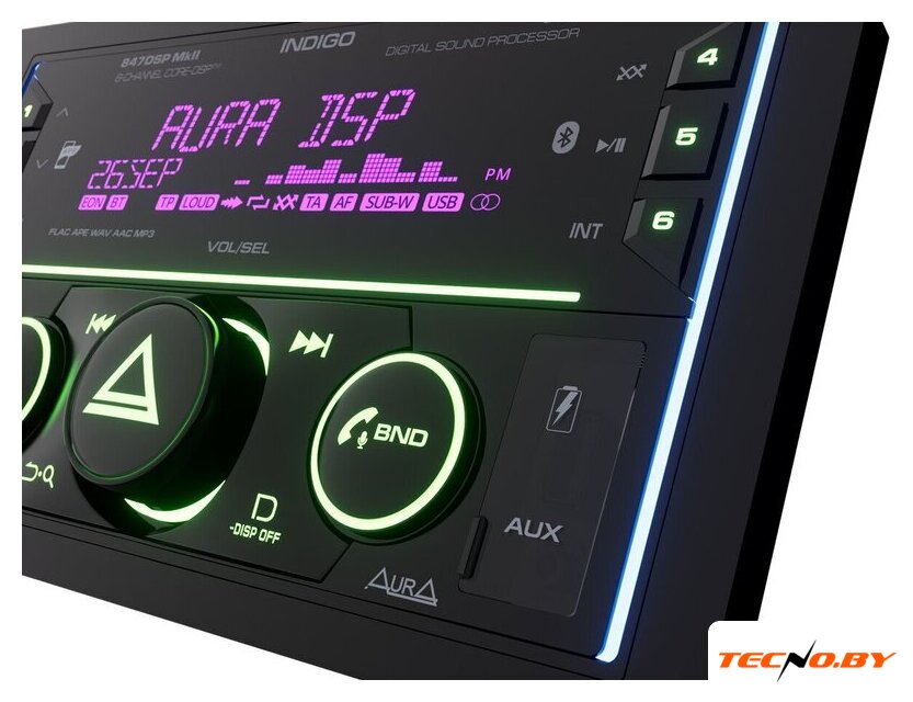 USB-магнитола Aura Indigo-847DSP MkII - Изображение №2 — Интернет-Магазин TECNO.BY