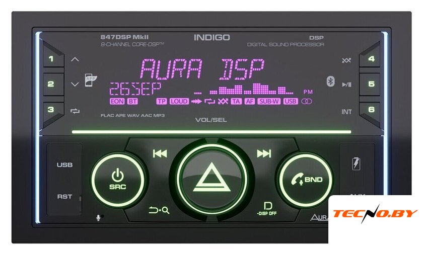 USB-магнитола Aura Indigo-847DSP MkII - Изображение №1 — Интернет-Магазин TECNO.BY