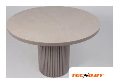 Кухонный стол Мамадома Askar round slide-116 раздвижной 116-156 (bayona ivory premium cer/капучино) - Изображение №6 — Интернет-Магазин TECNO.BY