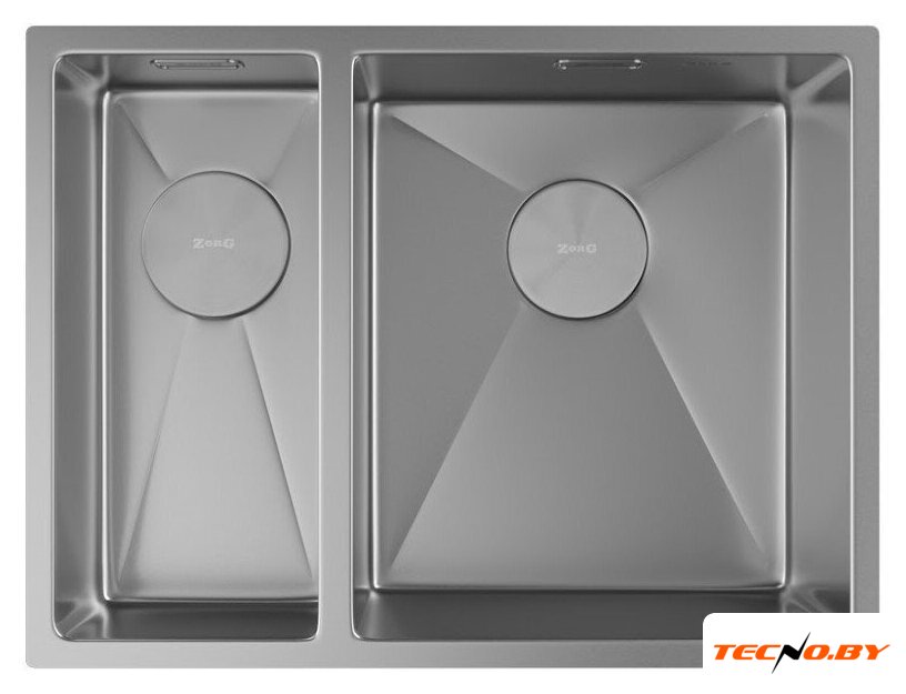 Кухонная мойка ZorG Zerox 58-2 U / IF-L Steel - Изображение №3 — Интернет-Магазин TECNO.BY