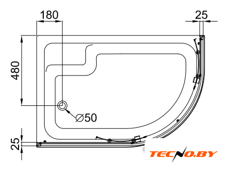 Душевой уголок Triton Коралл В1 120x80 L (мозаика) - Изображение №5 — Интернет-Магазин TECNO.BY