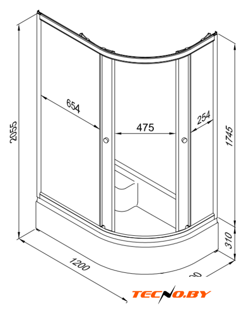 Душевой уголок Triton Коралл В1 120x80 L (мозаика) - Изображение №6 — Интернет-Магазин TECNO.BY