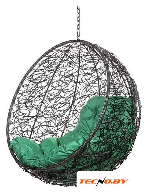 Подвесное кресло BiGarden Kokos BS без стойки (черный/зеленый) - Изображение №1 — Интернет-Магазин TECNO.BY