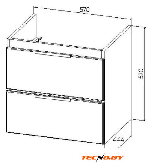  Viant Тумба с умывальником Берлин VBER60MDBEL-T2YP + S-UM-MOD60/1 - Изображение №6 — Интернет-Магазин TECNO.BY