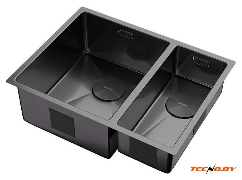 Кухонная мойка ZorG Zerox 58-2 U / IF-R PVD Gunblack - Изображение №2 — Интернет-Магазин TECNO.BY