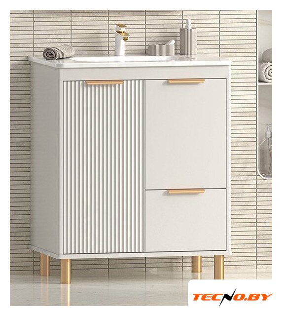  Brevita Тумба с умывальником Risacca Crema 70 RIS-06070-0342Я+B-OND070-01 (серый кашемир) - Изображение №1 — Интернет-Магазин TECNO.BY