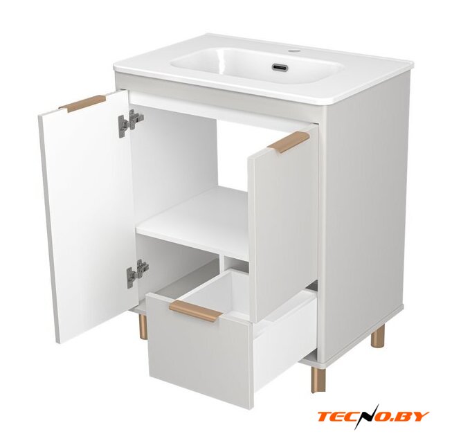  Brevita Тумба с умывальником Risacca Crema 70 RIS-06070-0342Я+B-OND070-01 (серый кашемир) - Изображение №5 — Интернет-Магазин TECNO.BY