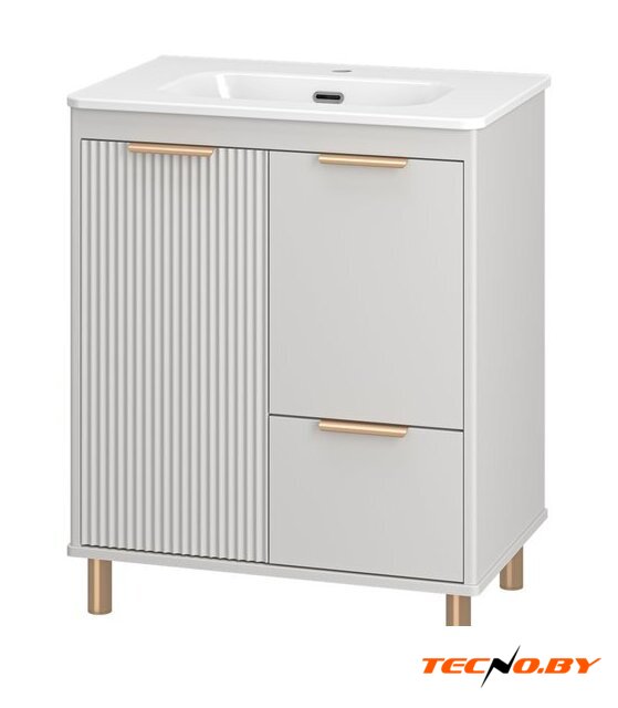  Brevita Тумба с умывальником Risacca Crema 70 RIS-06070-0342Я+B-OND070-01 (серый кашемир) - Изображение №4 — Интернет-Магазин TECNO.BY