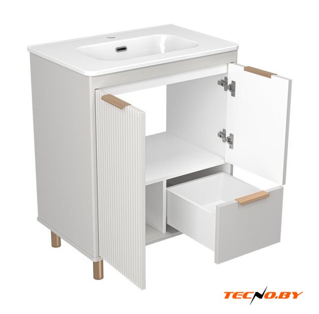  Brevita Тумба с умывальником Risacca Crema 70 RIS-06070-0342Я+B-OND070-01 (серый кашемир) - Изображение №7 — Интернет-Магазин TECNO.BY