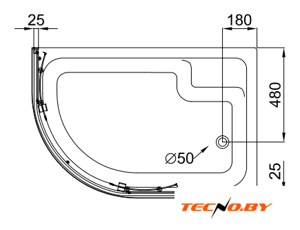 Душевой уголок Triton Коралл В1 120x80 R (мозаика) - Изображение №6 — Интернет-Магазин TECNO.BY