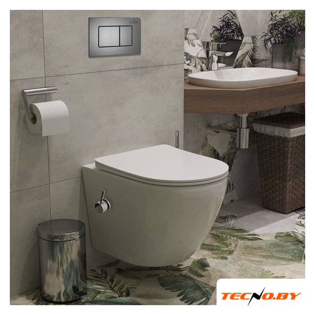 Унитаз подвесной Roxen Antares Bidet в комплекте с инсталляцией StounFix Dual Fresh 6 в 1 960516 (кнопка: оружейная сталь) - Изображение №9 — Интернет-Магазин TECNO.BY