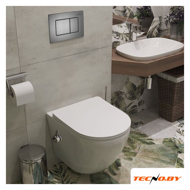 Унитаз подвесной Roxen Antares Bidet в комплекте с инсталляцией StounFix Dual Fresh 6 в 1 960516 (кнопка: оружейная сталь) - Изображение №12 — Интернет-Магазин TECNO.BY