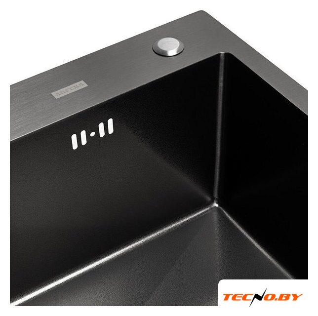 Кухонная мойка ARFEKA ECO AR 700*500 BLACK PVD NANO DECOR VOLCANIC ROCK - Изображение №6 — Интернет-Магазин TECNO.BY