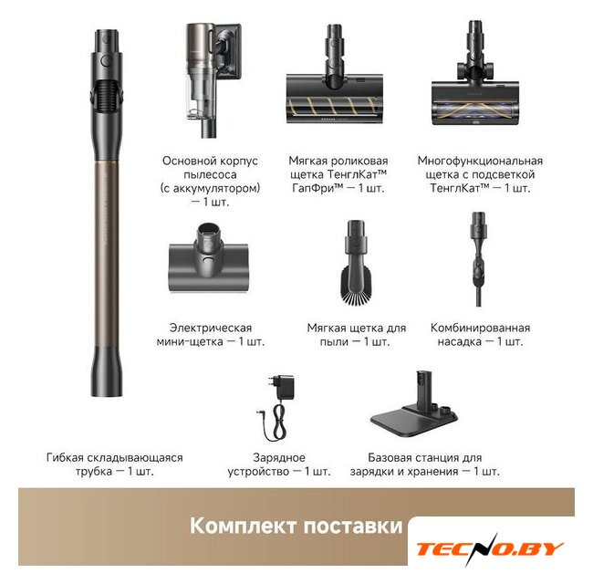 Пылесос Dreame Cordless Vacuum Cleaner Z40 TangleCut Flex VRV62F (евровилка, черный) - Изображение №9 — Интернет-Магазин TECNO.BY